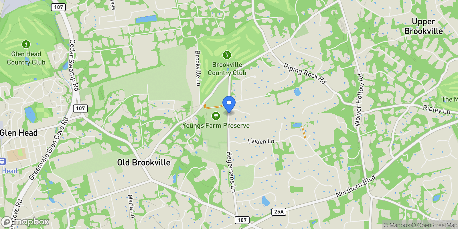 Map showing 170 Hegemans Lane , Old Brookville, NY 11545, Old Brookville, New York, United States.