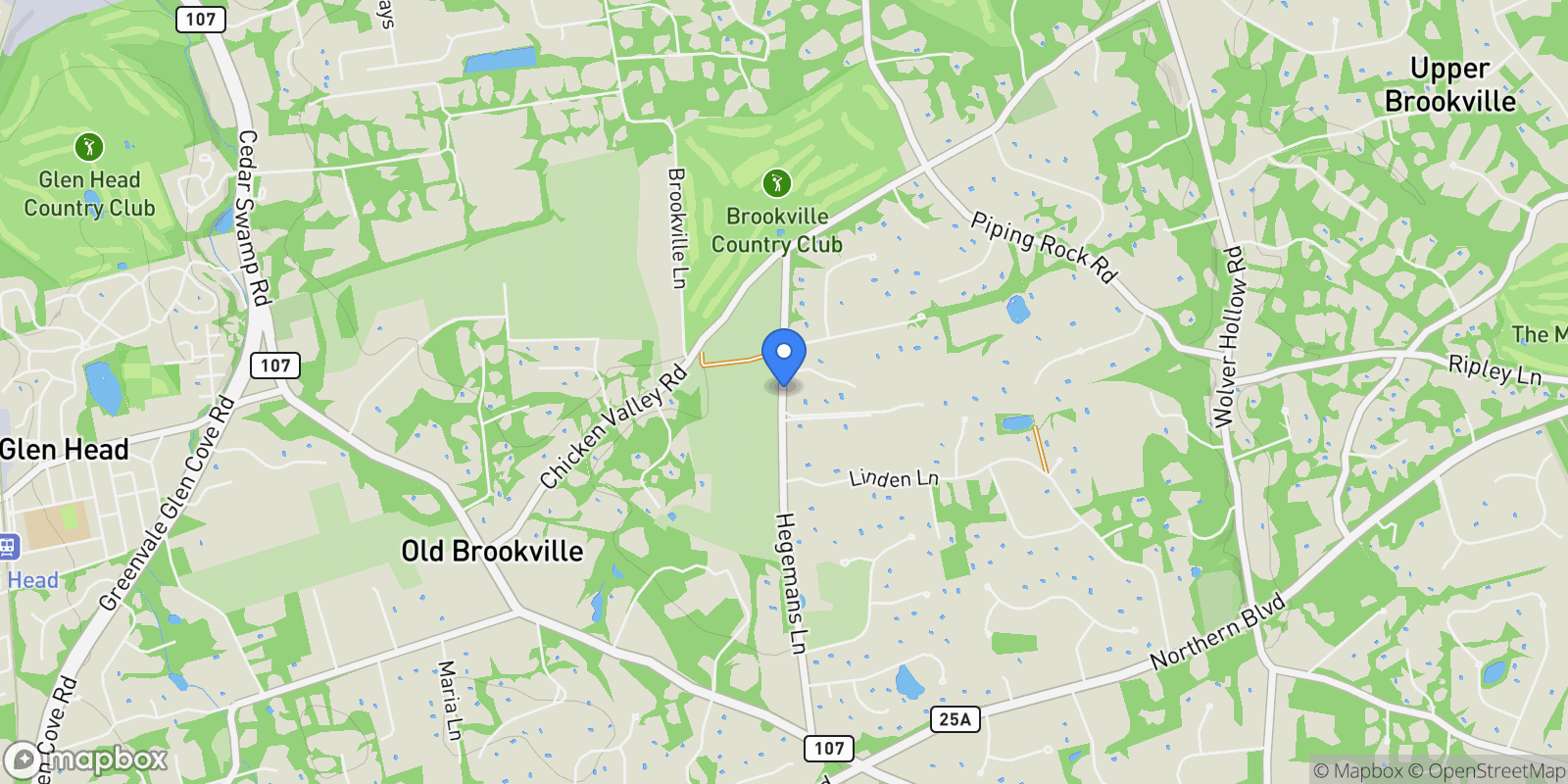 Map showing 168 Hegemans Lane , Old Brookville, NY 11545, Old Brookville, New York, United States.