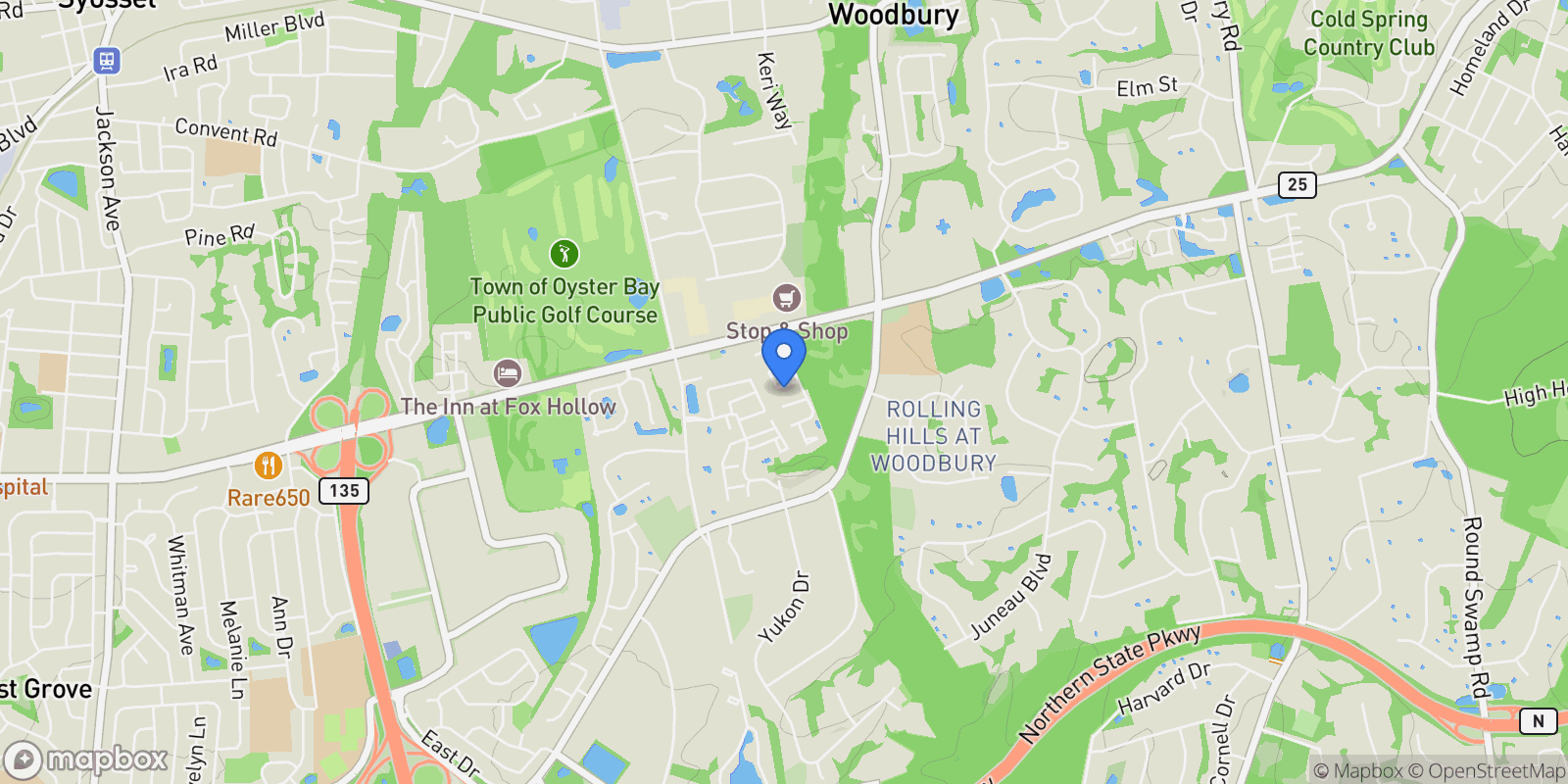 Map showing 12 Hampton Way, Woodbury, NY 11797, Woodbury, New York, United States.