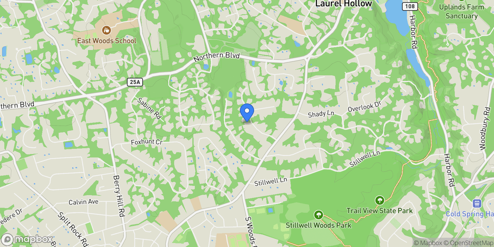 Map showing 19 Woodvale Drive , Laurel Hollow, NY 11791, Laurel Hollow, New York, United States.