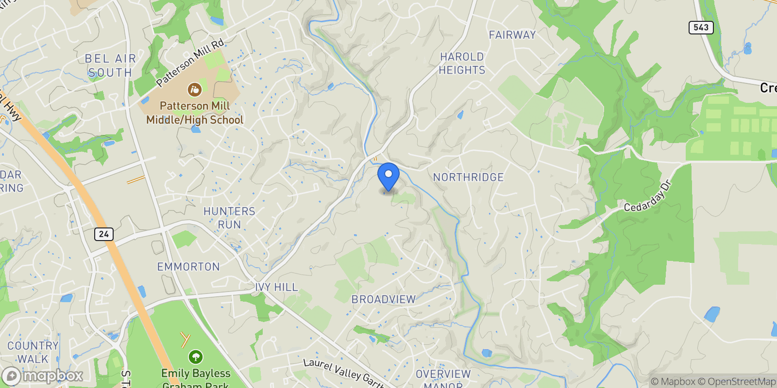 Map showing 607 East Wheel Road, Bel Air, MD 21015, Bel Air South, Maryland, United States.