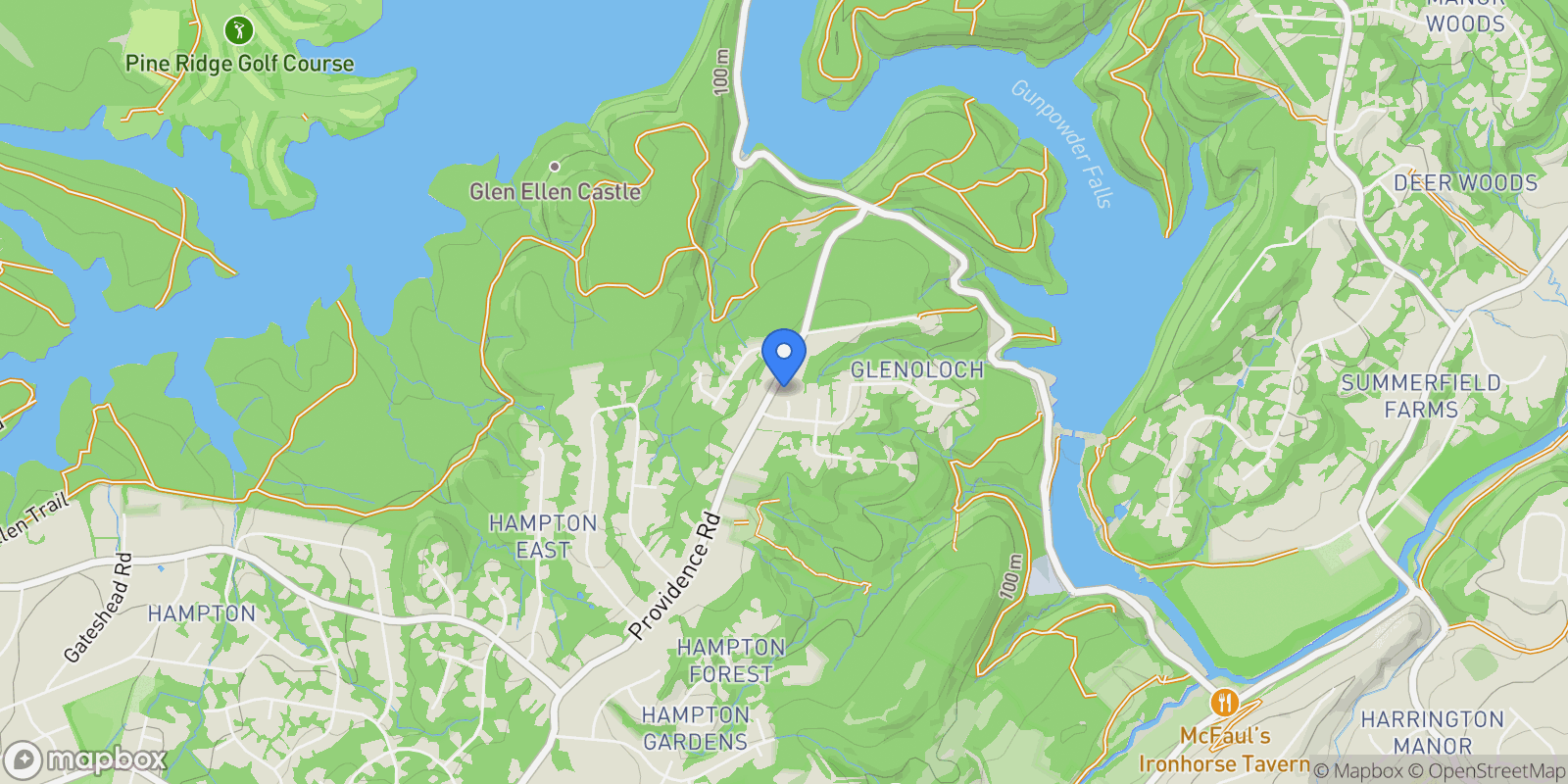 Map showing 1604 Timberline Court, Baltimore, MD 21286, Hampton, Maryland, United States.