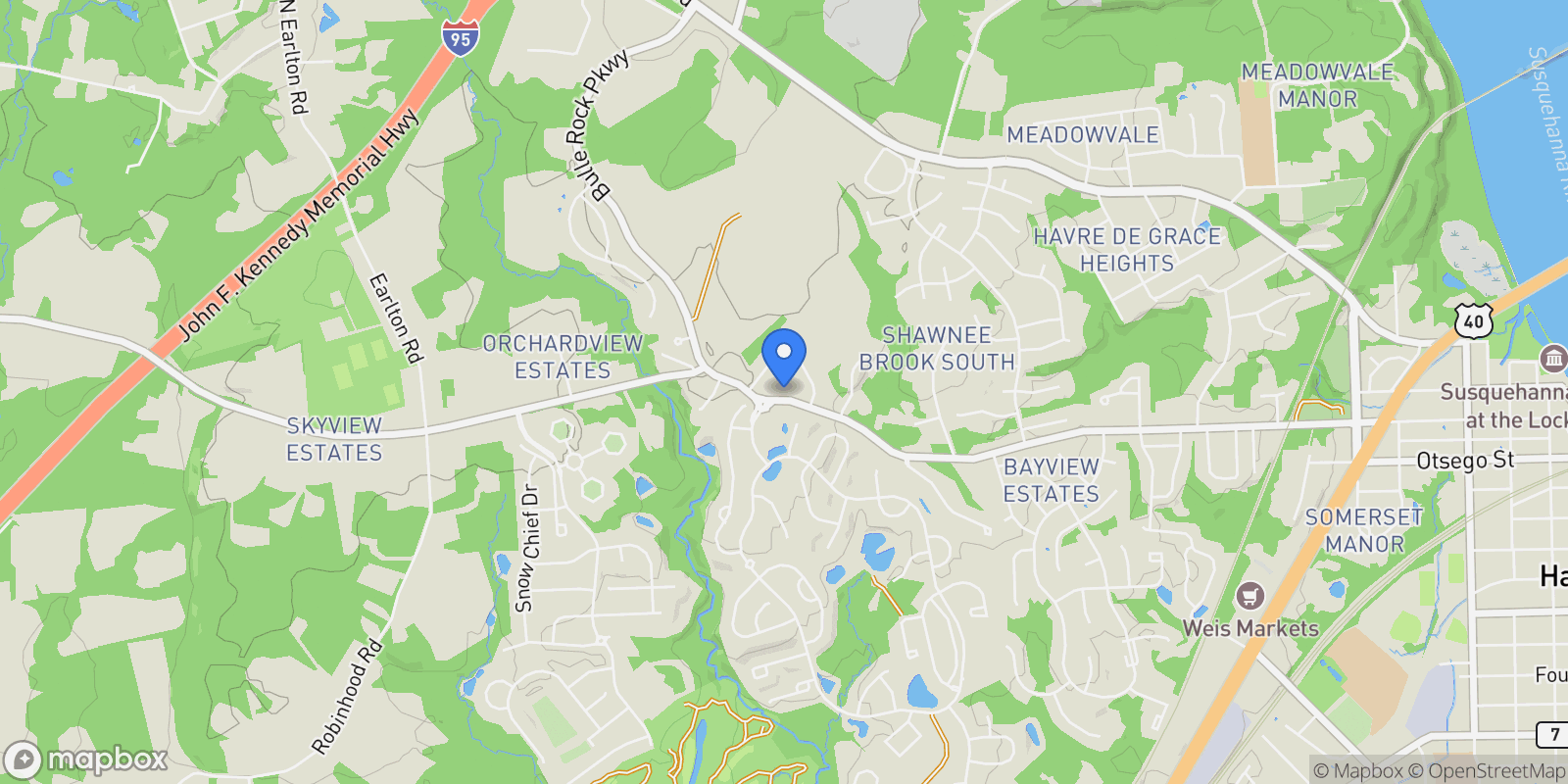 Map showing 311 Sunrise Court, Havre De Grace, MD 21078, Havre de Grace, Maryland, United States.