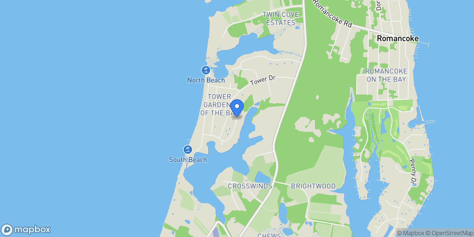 Map showing 1556 Lake Tahoe Dr, Trappe, MD 21673, Stevensville, Maryland, United States.