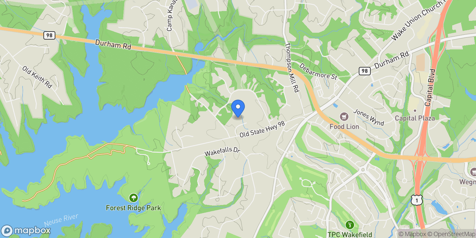 Map showing 2421 Acanthus Drive , Wake Forest, NC 27587, Wake Forest, North Carolina, United States.