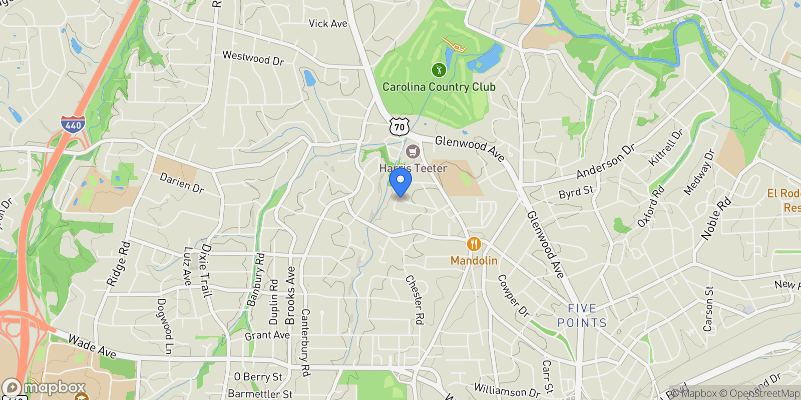 Map showing 2803 Wayland Drive , Raleigh, NC 27608, Raleigh, North Carolina, United States.