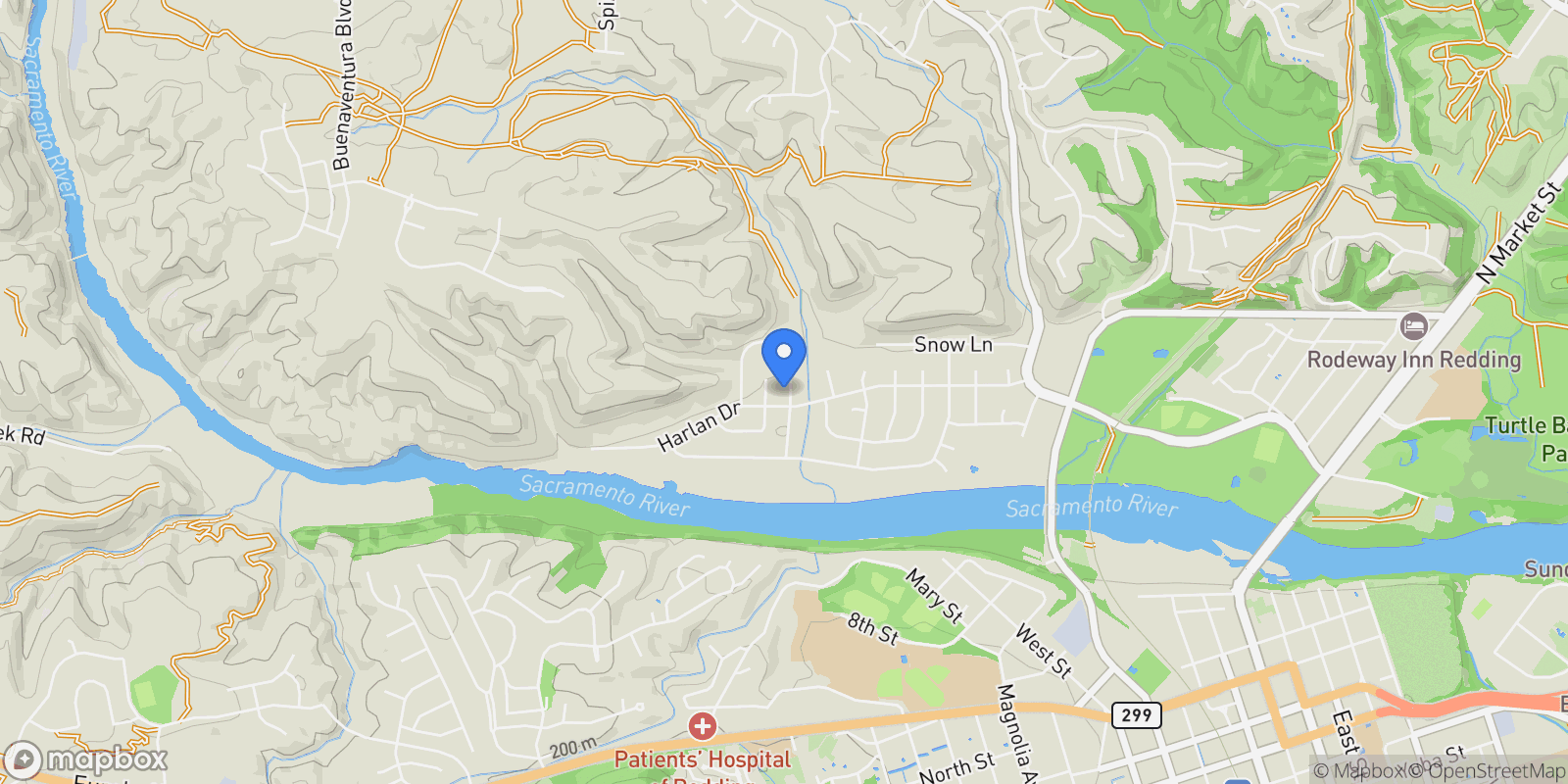 Map showing 418 Moonstone Way , Redding, CA 96003, Redding, California, United States.