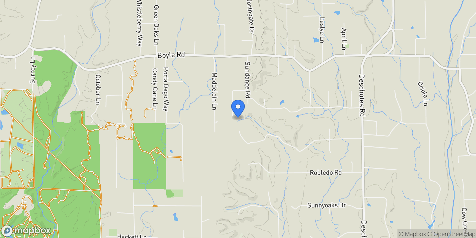 Map showing 10295 Jackson Hole Road , Palo Cedro, CA 96073, Palo Cedro, California, United States.