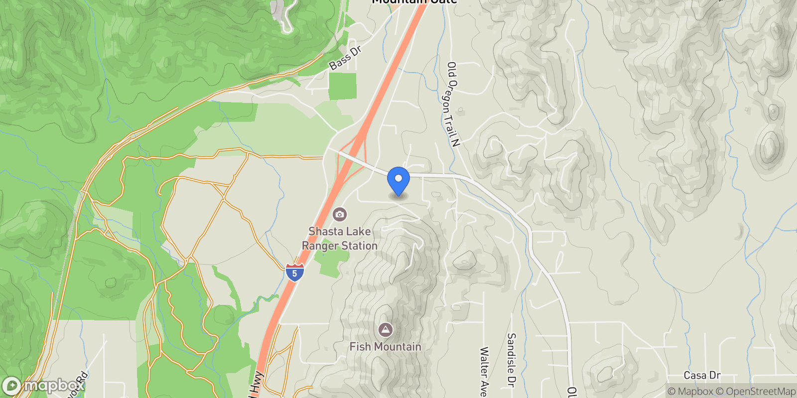 Map showing 19606 Fish Hill Lane , Redding, CA 96003, Redding, California, United States.