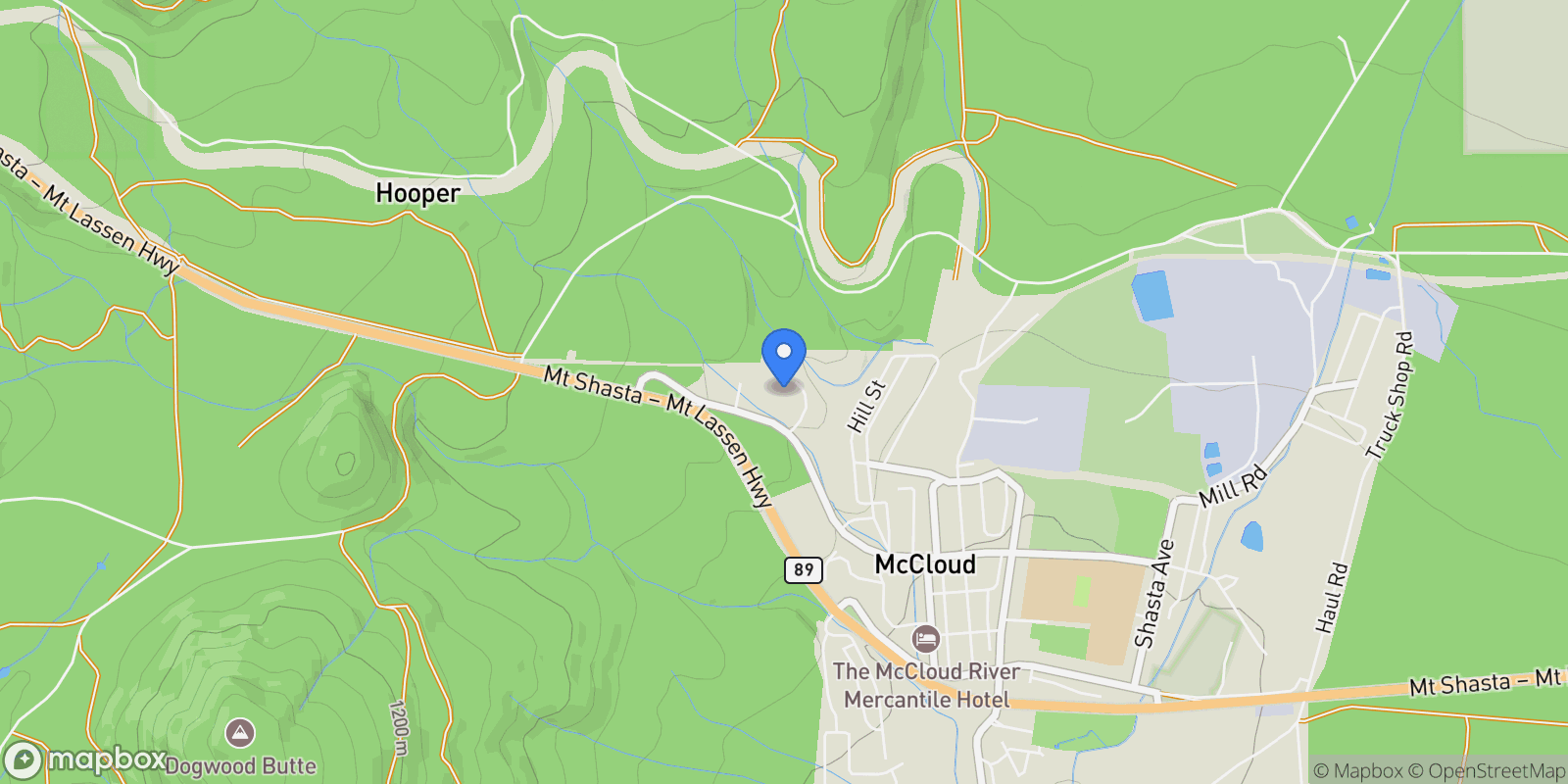 Map showing 815 Quail Court , Mccloud, CA 96057, McCloud, California, United States.