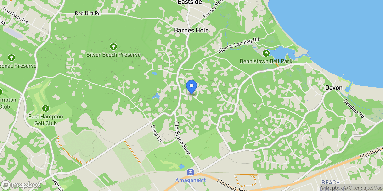Map showing Arbor Path, Amagansett, New York, United States.