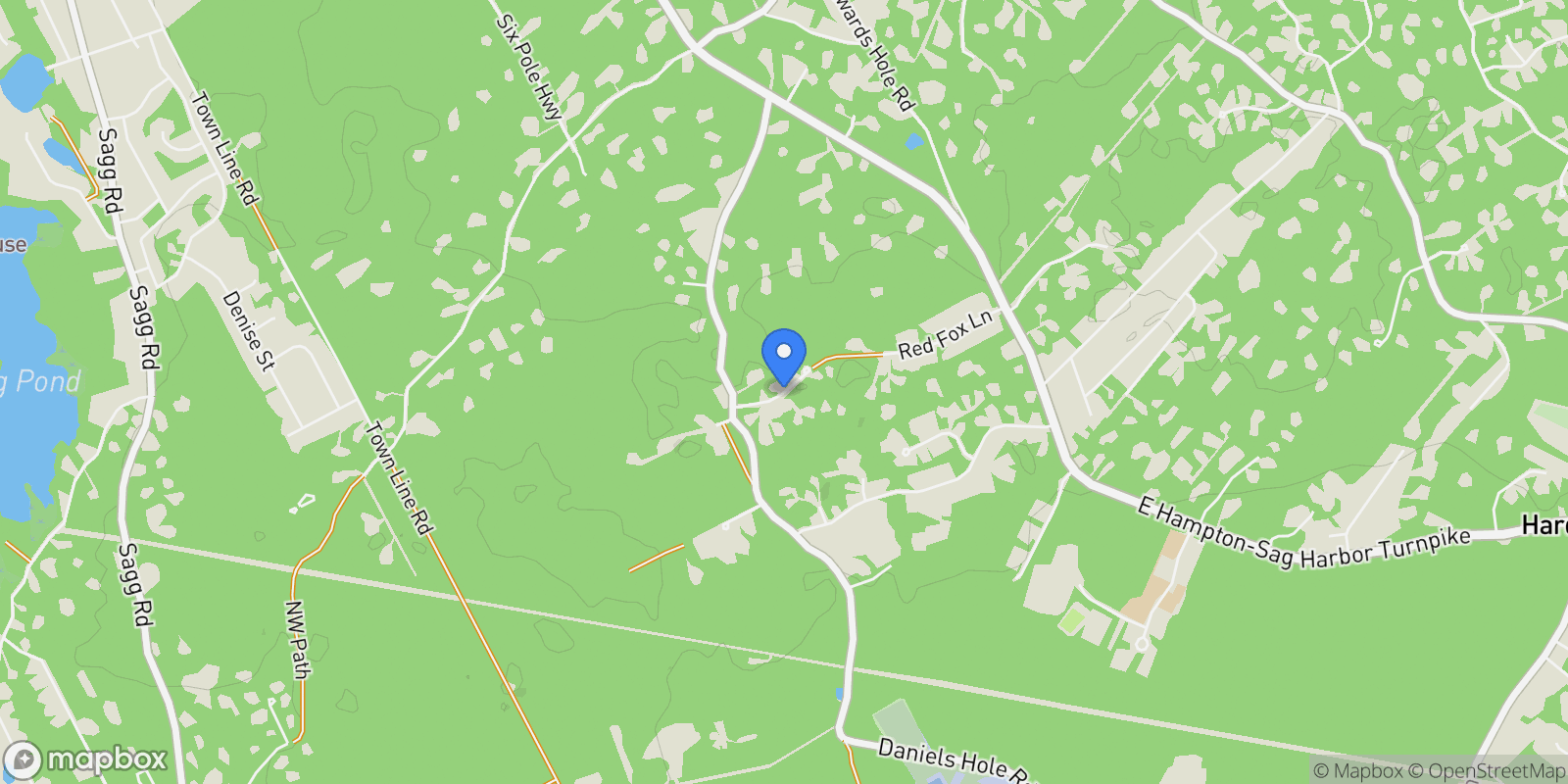 Map showing Ridge Road, East Hampton, New York, United States.