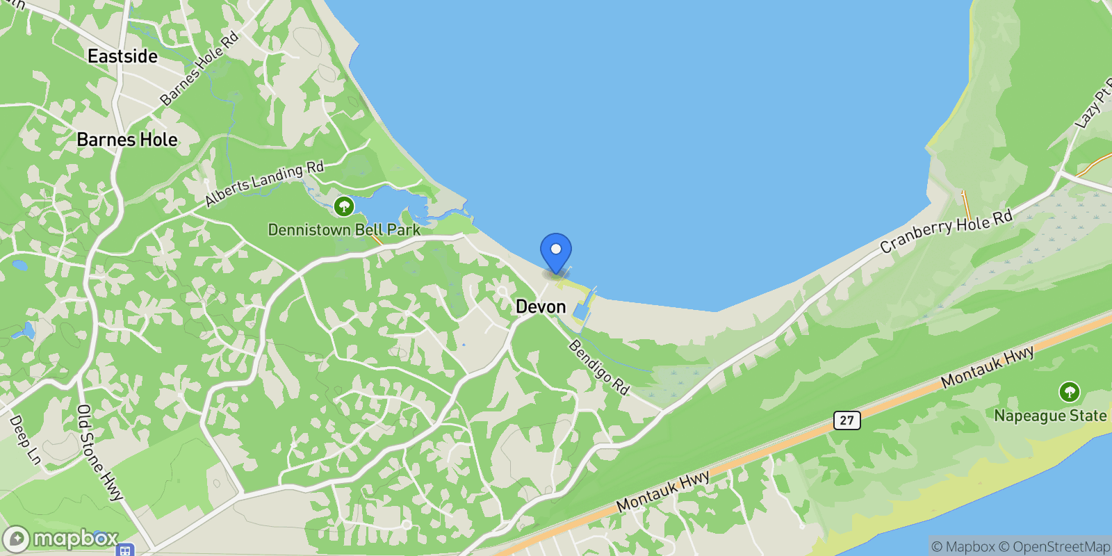 Map showing Main Street, Amagansett, New York, United States.