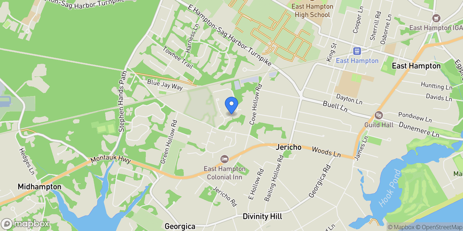 Map showing Horseshoe Drive Nort, East Hampton, New York, United States.