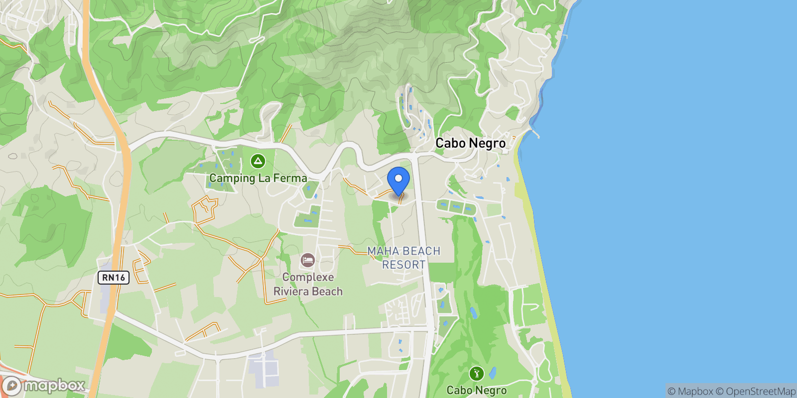 Map showing Cabo Negro, Tangier-Tétouan-Al Hoceima, Morocco.