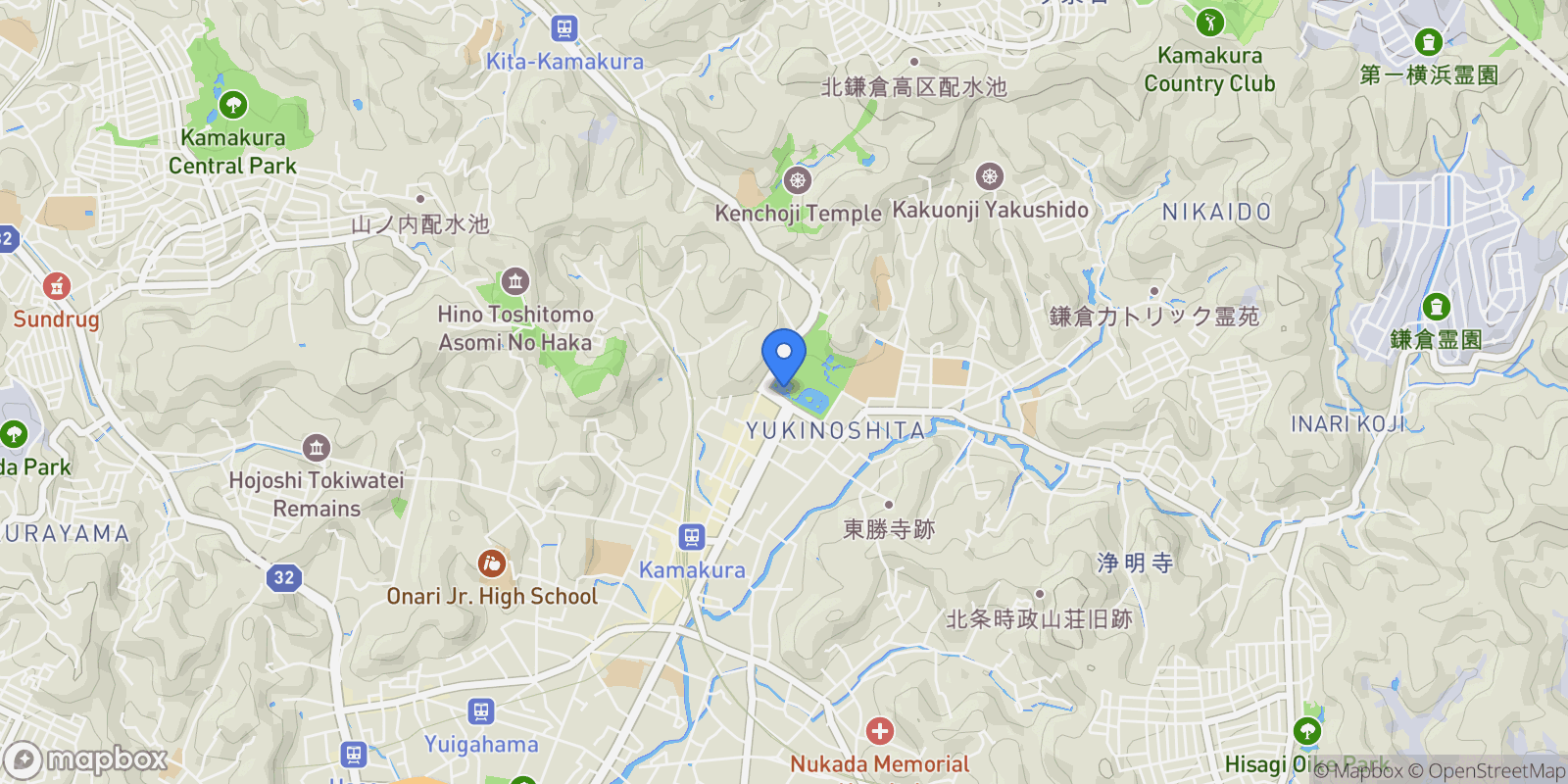 Map showing Kamakura, 14 248-0005, Kamakura, Kanagawa, Japan.