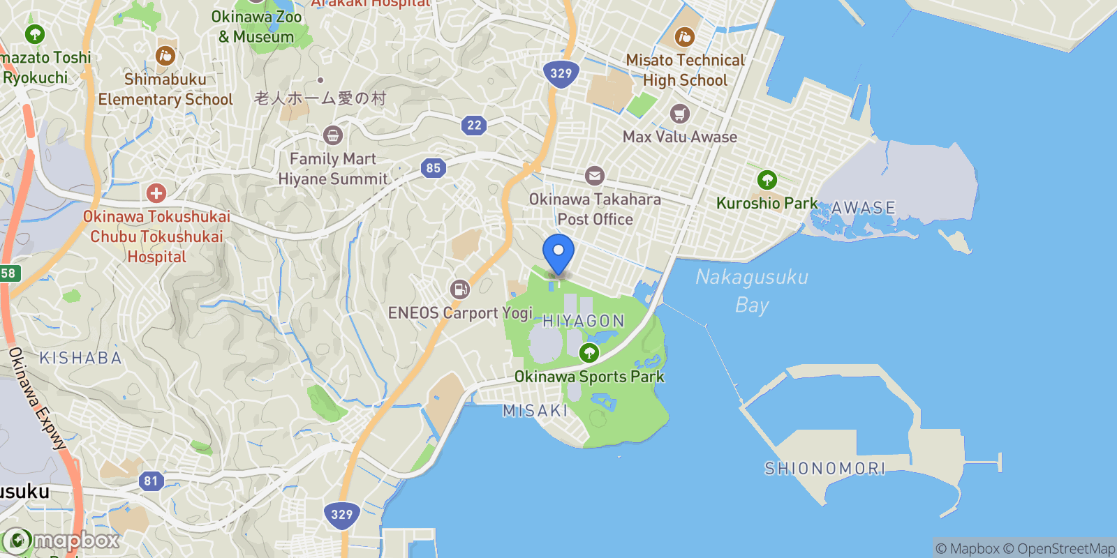 Map showing Okinawa, 47 904-2173, Okinawa, Okinawa, Japan.
