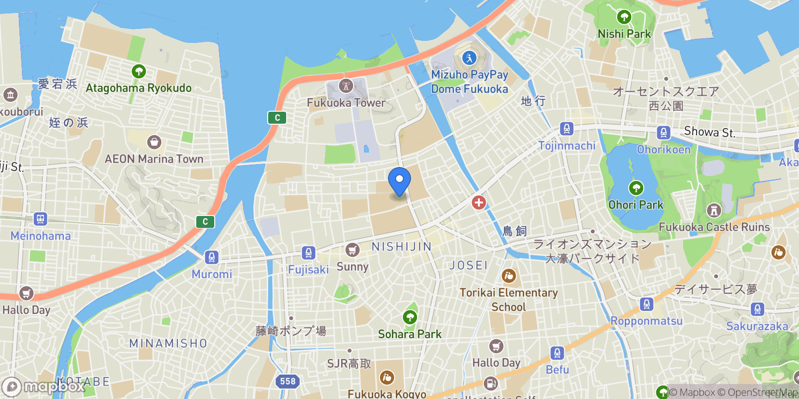 Map showing Fukuoka, 40 814-0002, Fukuoka, Fukuoka, Japan.