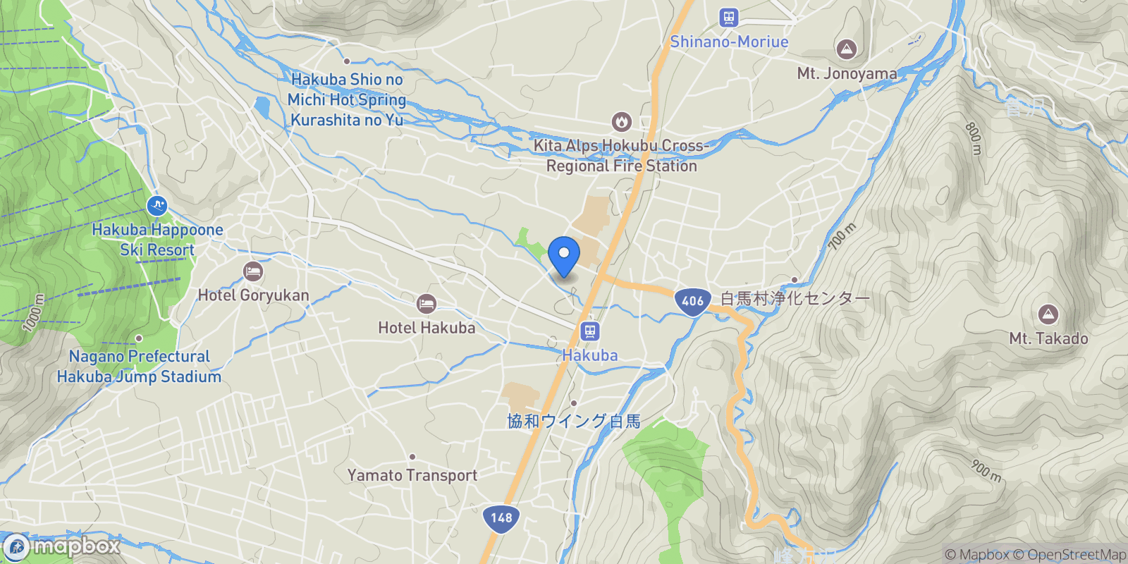 Map showing Hakuba, 20, Hakuba, Nagano, Japan.