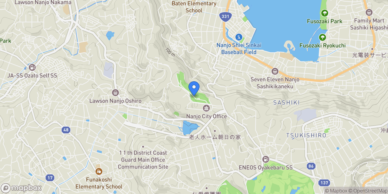Map showing Nanjo, 47, Nanjo, Okinawa, Japan.