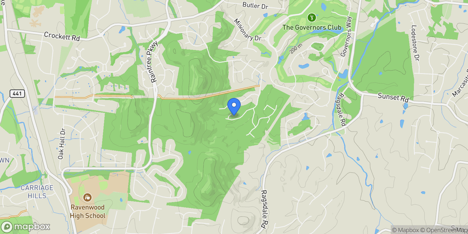 Map showing 1596 Eastwood Dr , Brentwood, TN 37027, Nashville, Tennessee, United States.