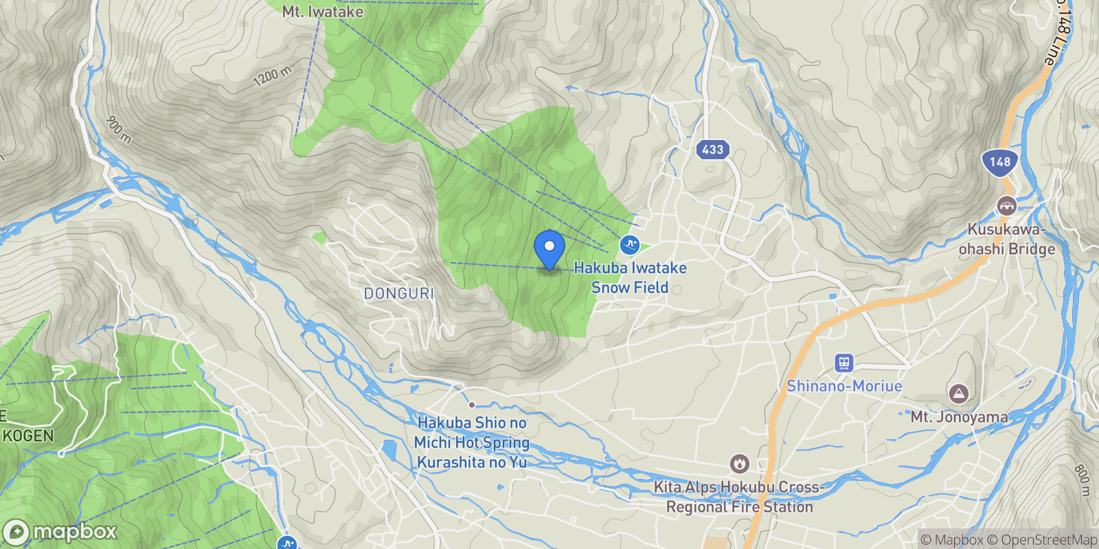 Map showing Hakuba, 20 399-9301, Hakuba, Nagano, Japan.