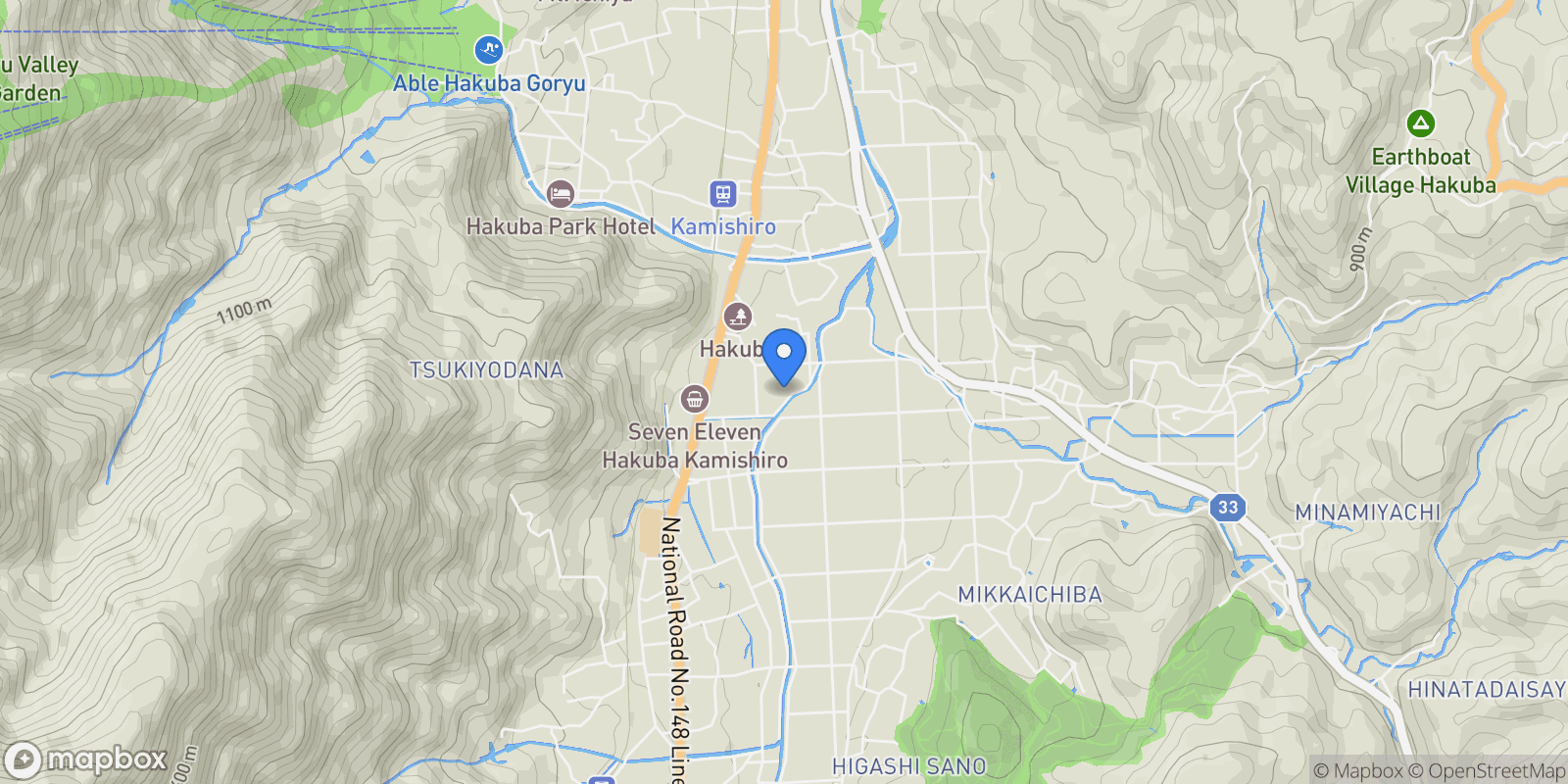 Map showing Hakuba, 20 399-9211, Hakuba, Nagano, Japan.