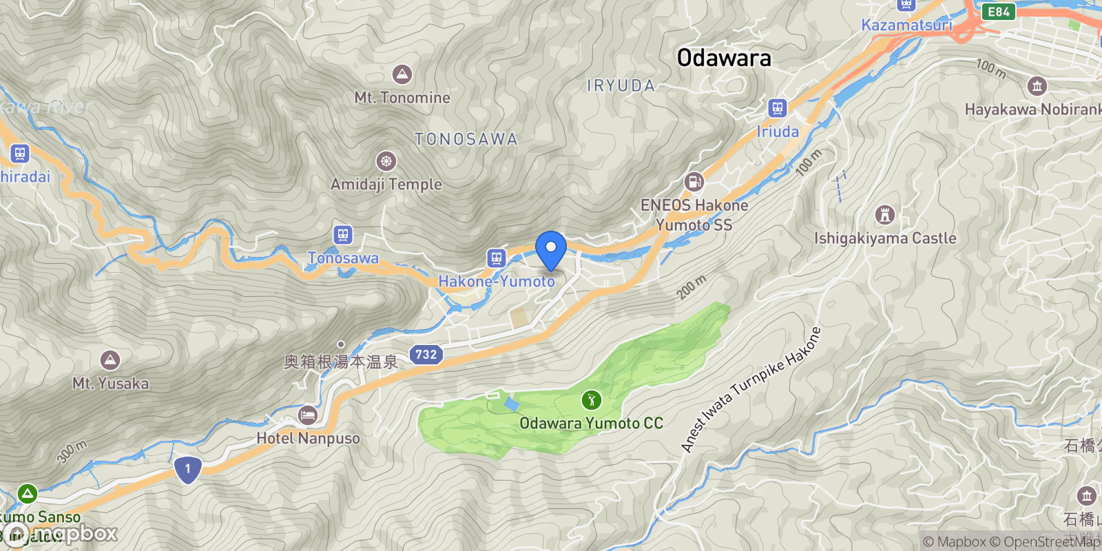 Map showing Hakone-cho, 14, Hakone, Kanagawa, Japan.