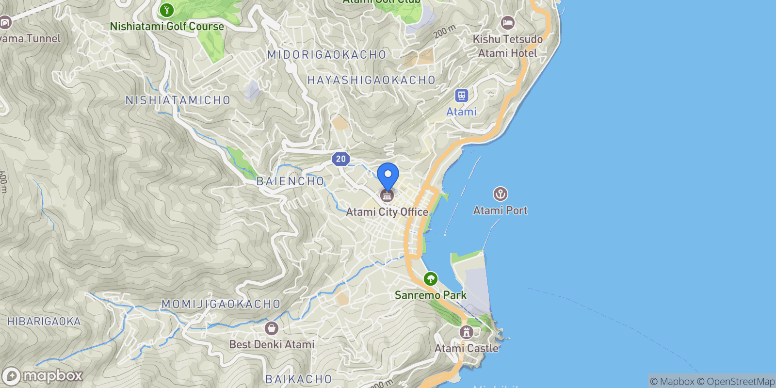 Map showing Atami, 22, Atami, Shizuoka, Japan.