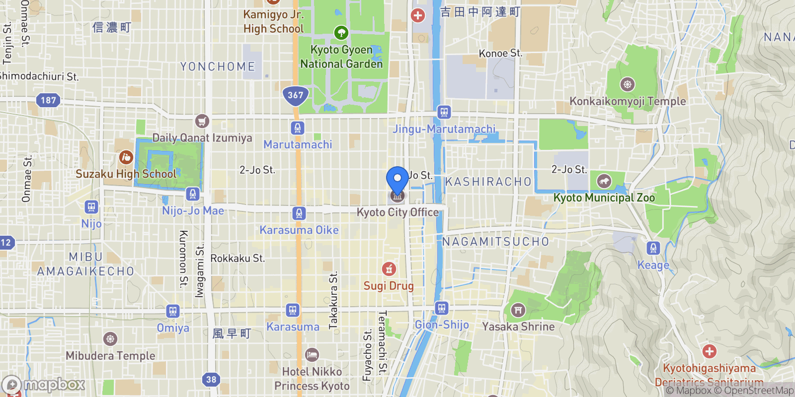 Map showing Kyoto, 26, Kyoto, Kyoto, Japan.