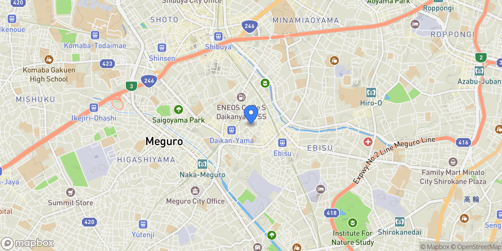 Map showing Shibuya-ku, 13 150-0021, Shibuya City, Tokyo, Japan.
