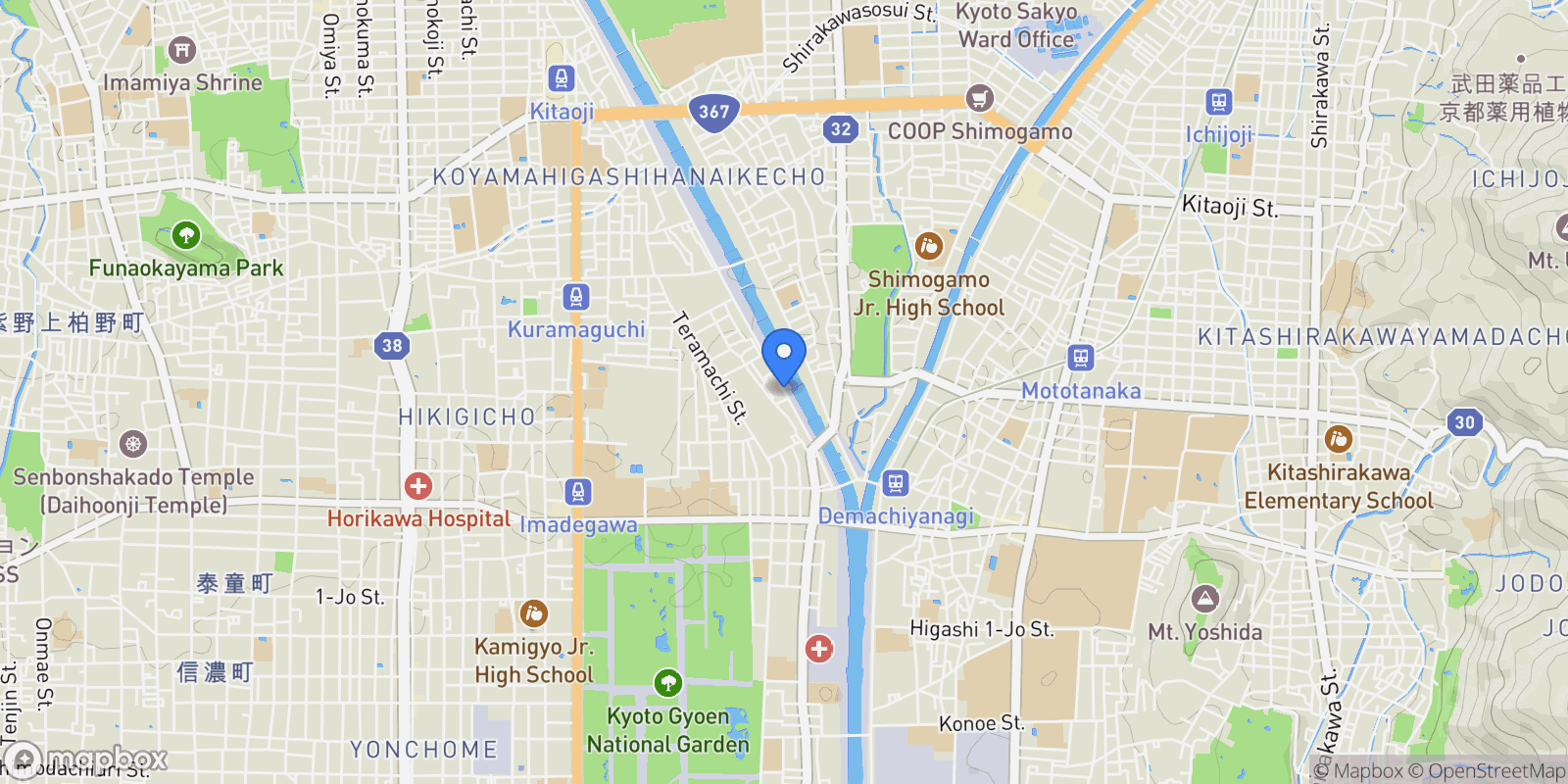 Map showing Kyoto, 26 603-8136, Kyoto, Kyoto, Japan.
