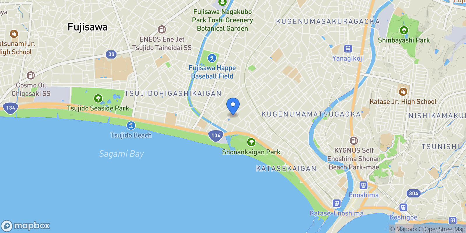 Map showing Fujisawa, 14 251-0037, Fujisawa, Kanagawa, Japan.