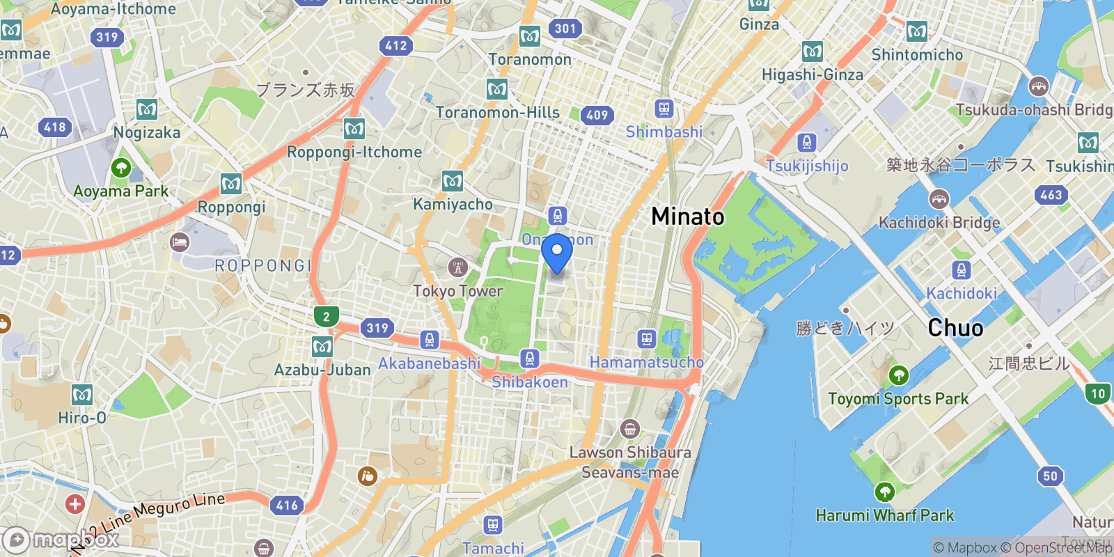Map showing Minato, 13, Minato City, Tokyo, Japan.