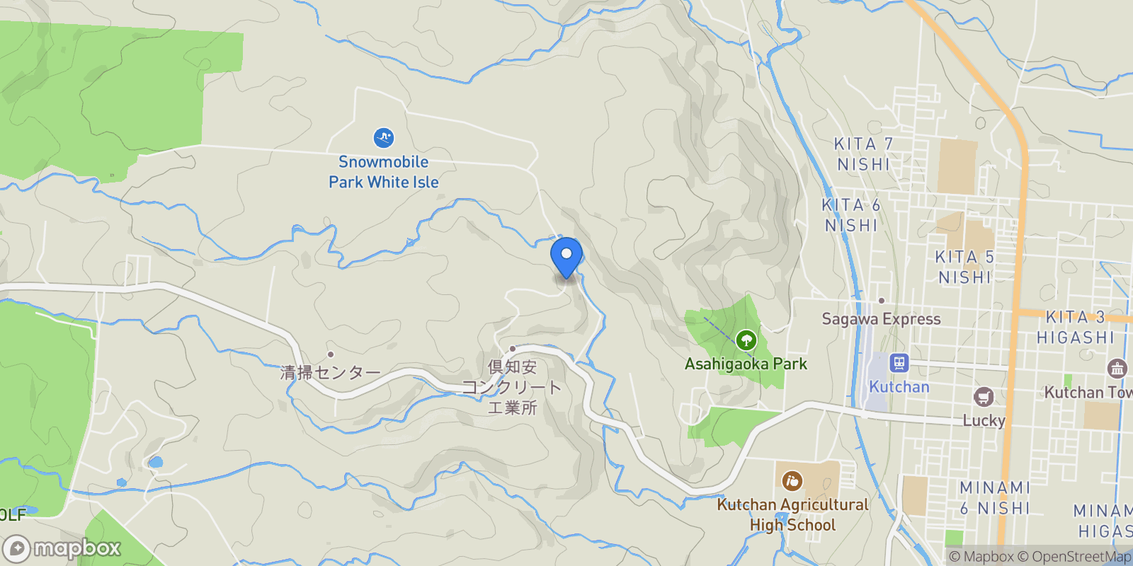 Map showing Kutchan, 01 044-0083, Kutchan, Hokkaido, Japan.