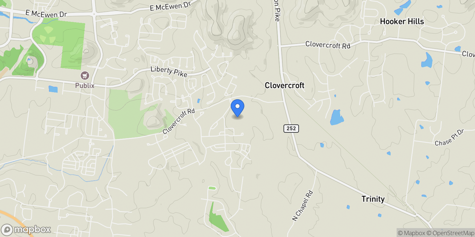 Map showing 4165 Clovercroft Road , Franklin, TN 37067, Franklin, Tennessee, United States.