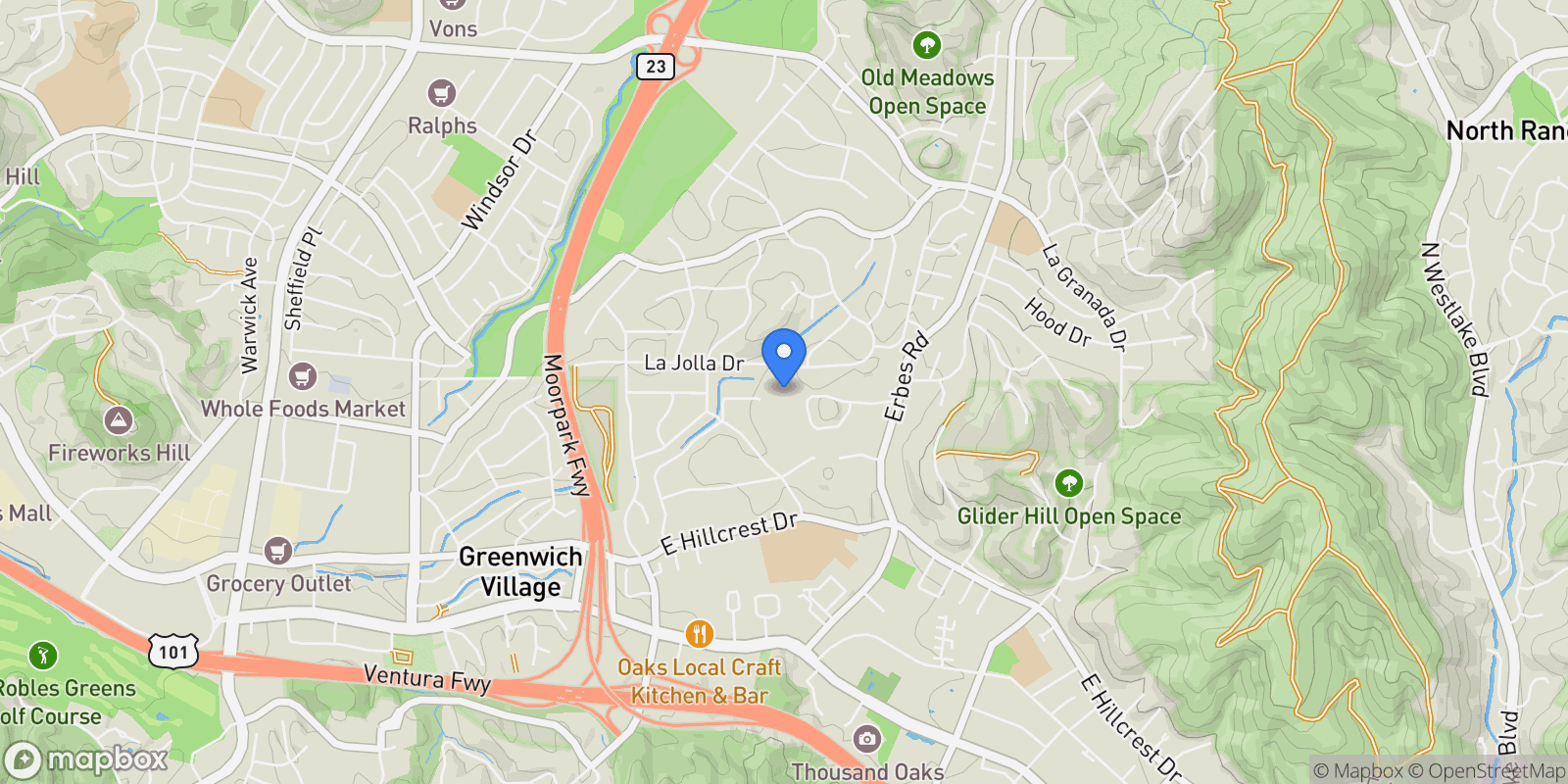 Map showing 1649 Hauser Circle, Thousand Oaks, California, United States.