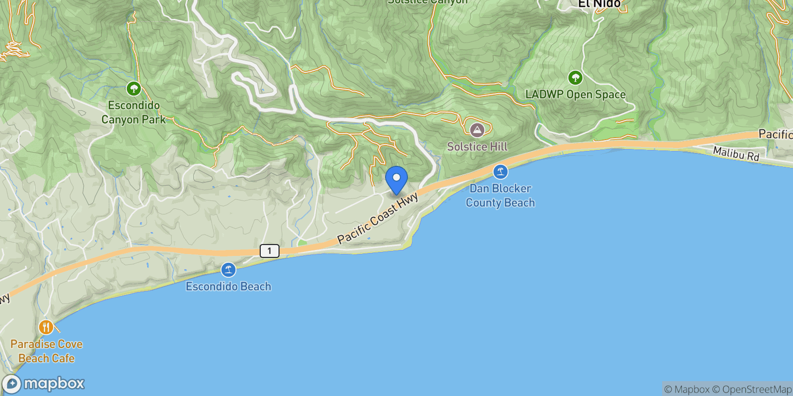 Map showing 6320 VIA CATALDO Street, Malibu, California, United States.