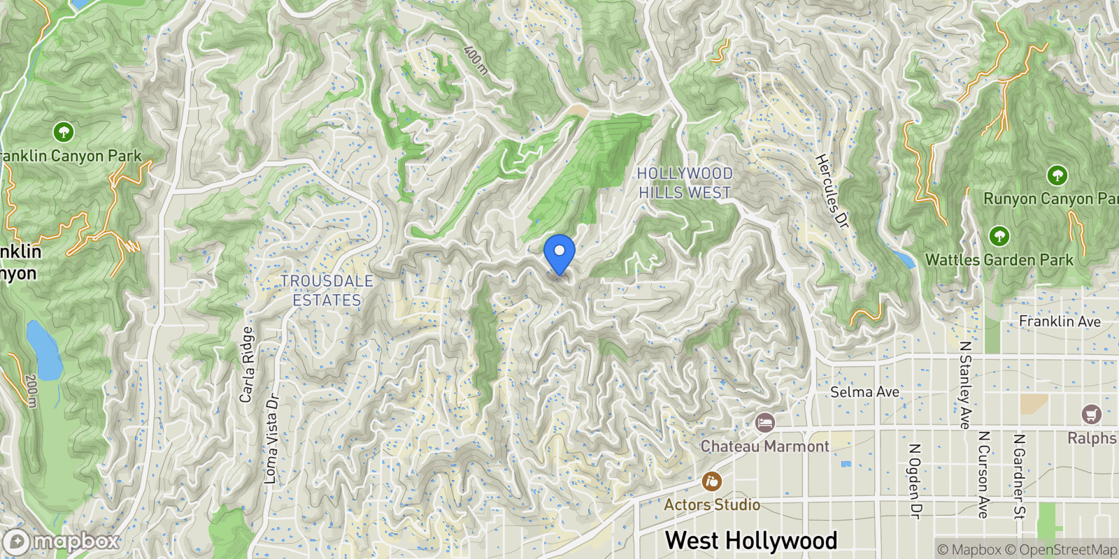 Map showing 8800 Appian Way, Los Angeles, California, United States.