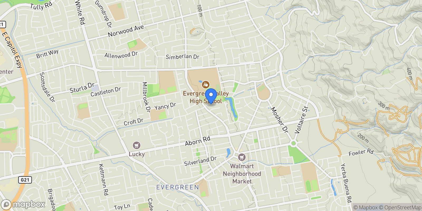 Map showing 3198 Vintage Crest Dr, San Jose, California, United States.