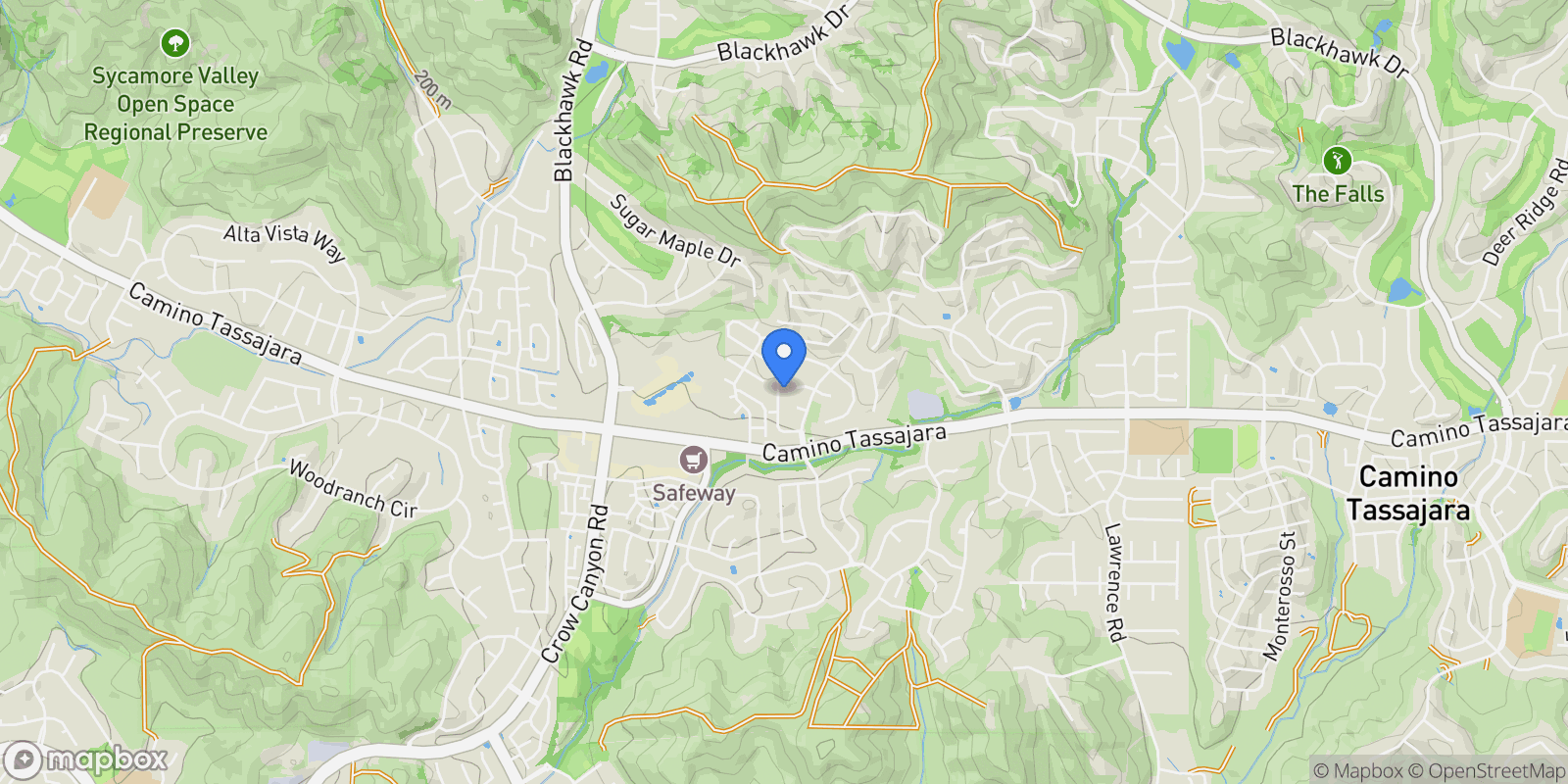 Map showing 3846 Sheffield Cir, Danville, California, United States.