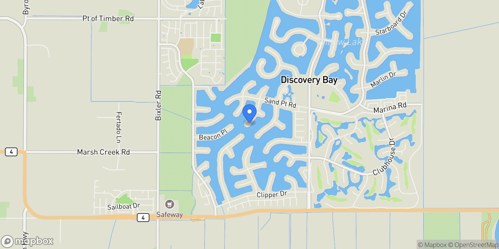 Map showing 1864 Dune Point Way, Discovery Bay, California, United States.