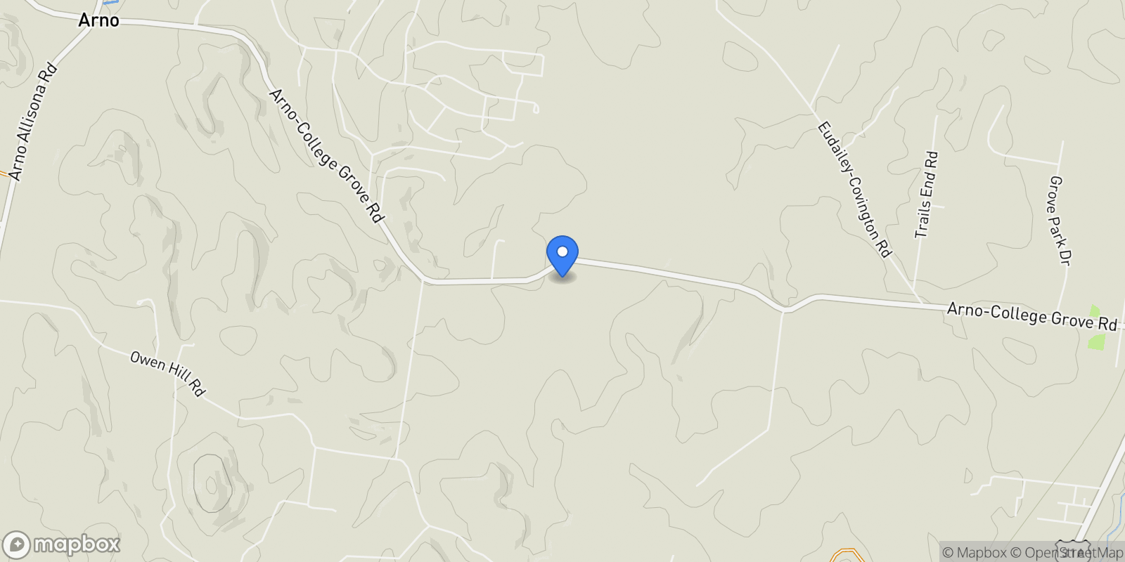 Map showing 6537 Arno College Grove Rd , College Grove, TN 37046, College Grove, Tennessee, United States.