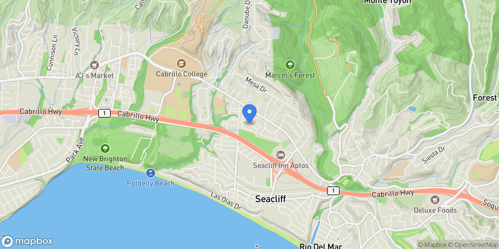 Map showing 21 Primrose Street , 21, Aptos, CA 95003, Aptos, California, United States.