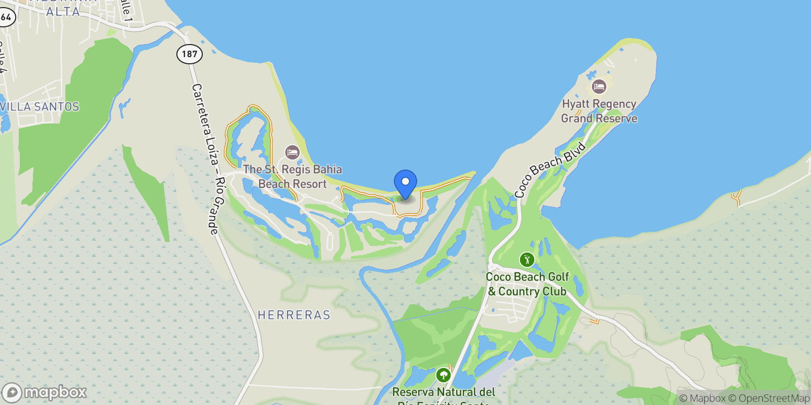 Map showing 7000 Bahia Beach Blvd., 12 Las Estancias, Bahia Beach, 00745, Río Grande, Río Grande, Puerto Rico.