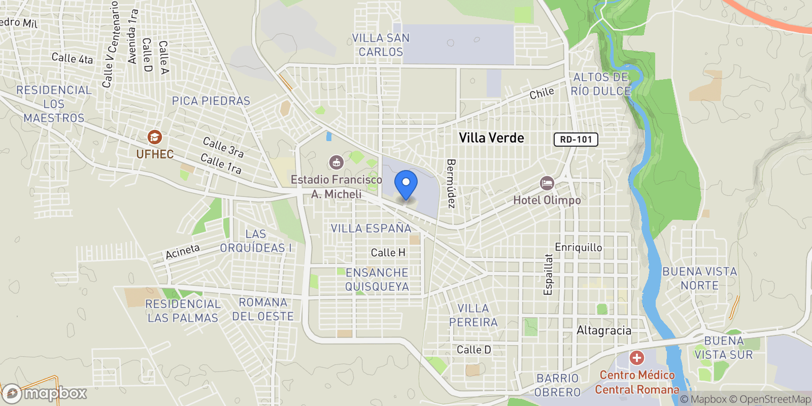 Map showing 49 Las Canas, La Romana, TX, La Romana, TX, United States.