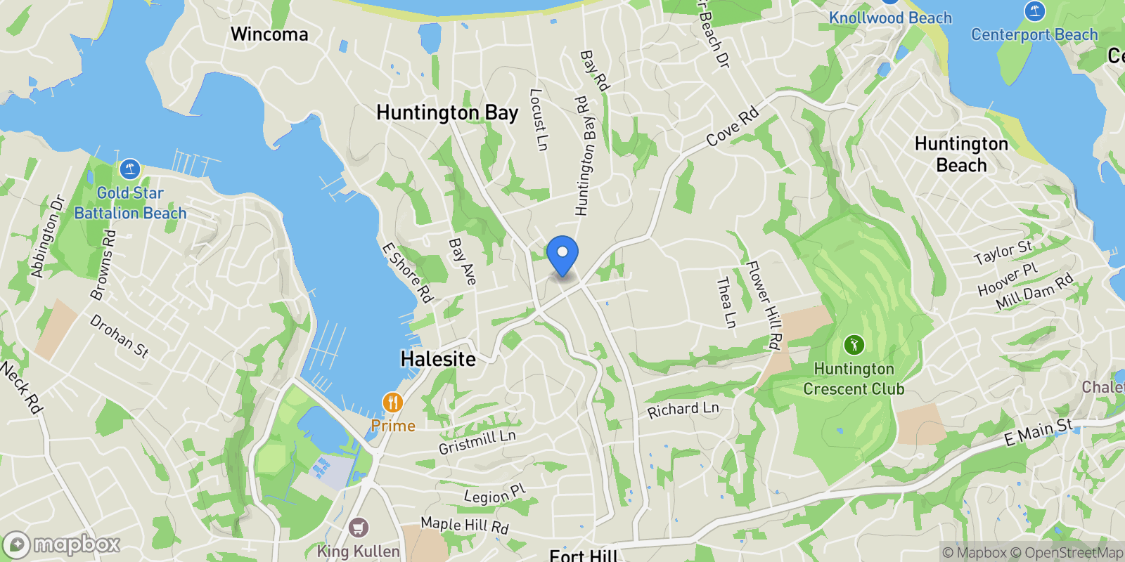 Map showing 4 Skunk Hollow Road, Halesite, New York, United States.