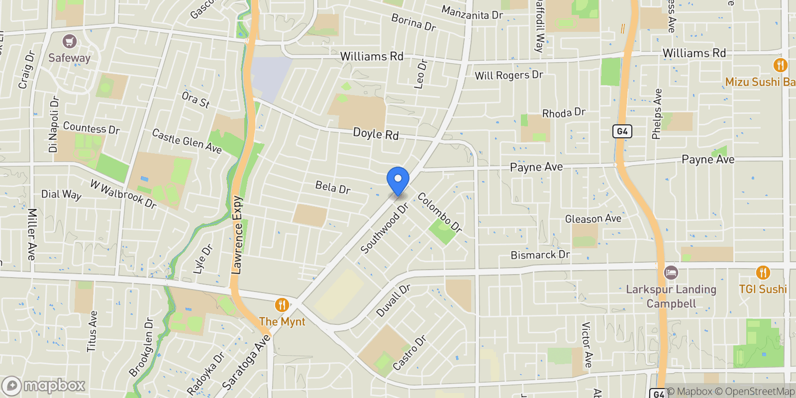 Map showing 1370 Saratoga Avenue, Saratoga, California, United States.