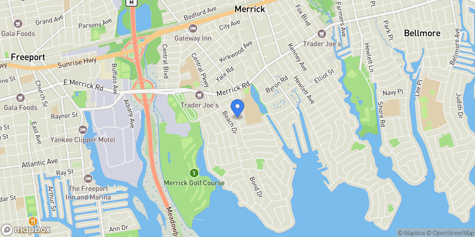 Map showing 2 Dorothy Court, Merrick, NY 11566, Merrick, New York, United States.