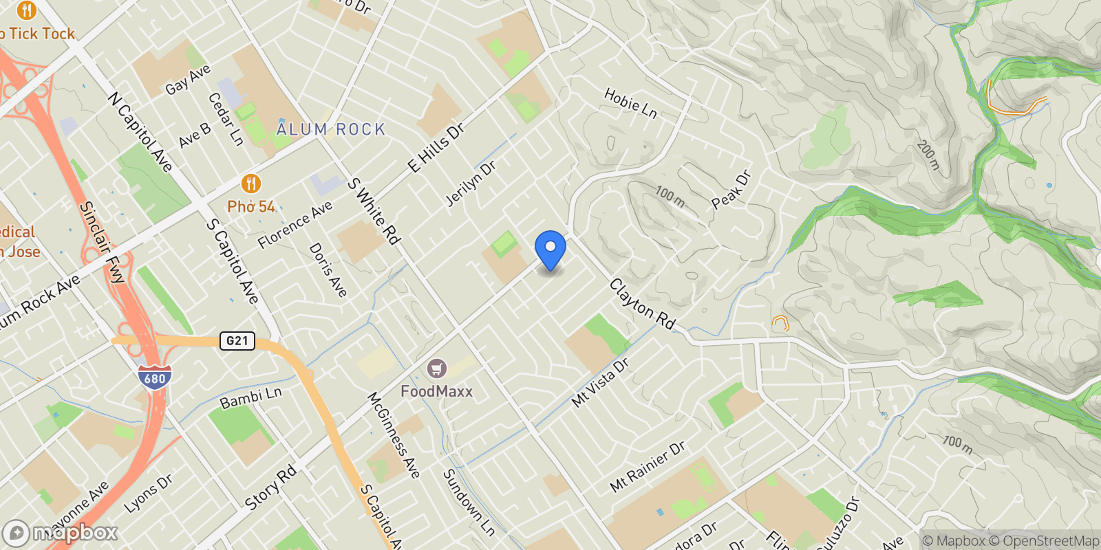 Map showing 3253 Arthur Avenue, San Jose, California, United States.